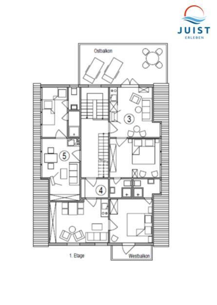 Haus Deichgraf 173 - Wohnung 3 Juist Exterior photo